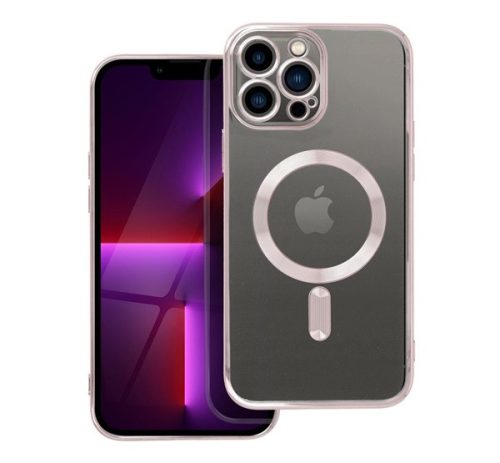 Electro Mag Apple iPhone 13 Pro Max MagSafe szilikon tok, rozéarany