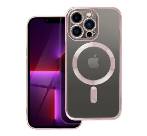 Electro Mag Apple iPhone 13 Pro MagSafe szilikon tok, rozéarany