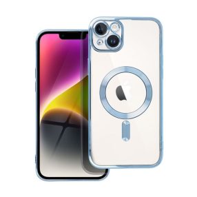   Electro Mag Apple iPhone 14 Plus MagSafe szilikon tok kameravédő-lencsével, kék