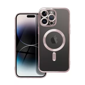   Electro Mag Apple iPhone 14 Pro MagSafe szilikon tok kameravédő-lencsével, rozéarany