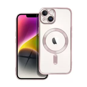 Electro Mag Apple iPhone 14 MagSafe szilikon tok, rozéarany