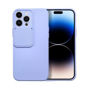   Slide Apple iPhone 13 Pro Max, kameravédős szilikon tok, levendula