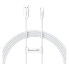 Baseus Superior USB-Type-C adatkábel, 100W, 1,5m, fehér