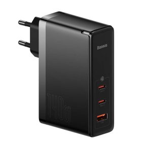   Baseus GaN5 Pro hálózati töltő 2xUSB-C + USB-A, 140W, fekete