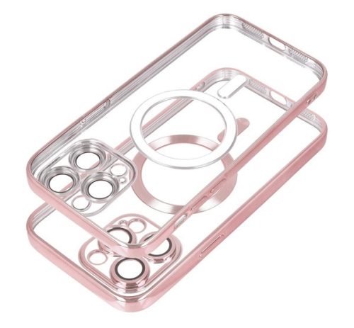 Electro Mag Apple iPhone 15 Plus MagSafe szilikon tok, rozéarany