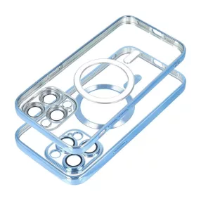   Electro Mag Apple iPhone 15 Pro MagSafe szilikon tok kameravédő-lencsével, kék