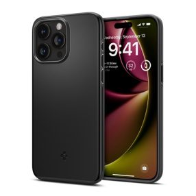 Spigen Thin Fit Apple iPhone 15 Pro Max tok, fekete
