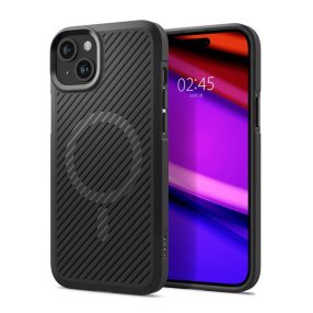   Spigen Core Armor MagFit Apple iPhone 15 Plus tok, MagSafe, Matte Black, fekete