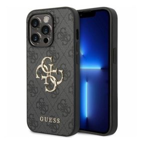   Guess 4G Big Metal Logo Apple iPhone 15 Pro Max hátlap tok, szürke