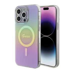   Guess IML Iridescent MagSafe Apple iPhone 15 Pro hátlap tok, rózsaszín