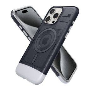   Spigen Classic C1 MagFit Apple iPhone 15 Pro tok, MagSafe Grafit, szürke