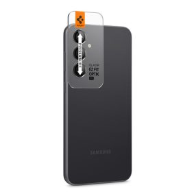   Spigen Glas.tR SLIM EZ Fit Optik Pro Samsung Galaxy S23 FE Tempered kameralencse-védő fólia felhelyező kerettel, fekete (2db)