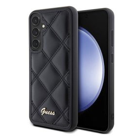 Guess Quilted Metal Logo Samsung GalaxyS23 FE tok, fekete