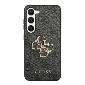   Guess 4G Big Metal Logo Samsung Galaxy S24 hátlap tok, fekete