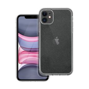 Clear 2mm Apple iPhone 11 csillámos tok, átlátszó