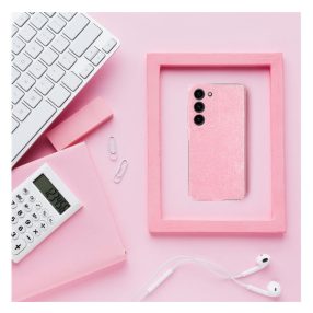   Clear 2mm Samsung Galaxy S24 Plus csillámos tok, rózsaszín