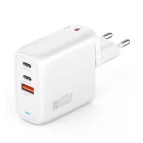   4smarts GaN Flex töltő adapter 2xUSB-C + 1 USB-A, 65W, fehér