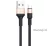 Hoco X26 Xpress USB / USB-C töltő- és adatkábel, 1m, fekete / arany