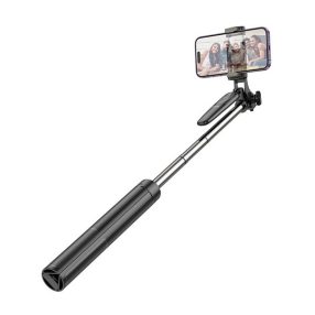   Hoco K19 Soul extra hosszú selfie bot, kinyitható lábakkal, távirányítóval, fekete