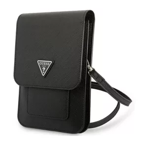 Guess Saffiano Triangle GUWBSATMBK kis táska, fekete
