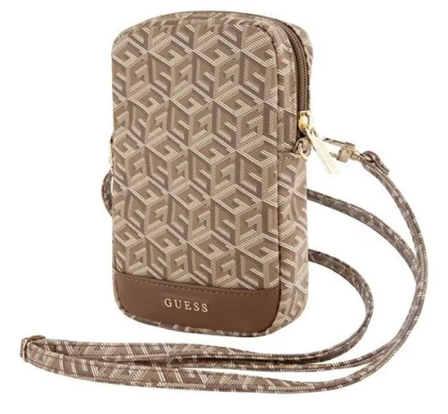 Guess Zip GCube Bottom Stripe GUWBZPGCSPGW kis táska, barna