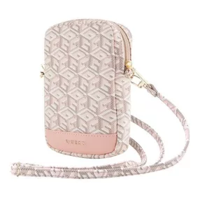   Guess Zip GCube Bottom Stripe GUWBZPGCSPGP kis táska, rózsaszín