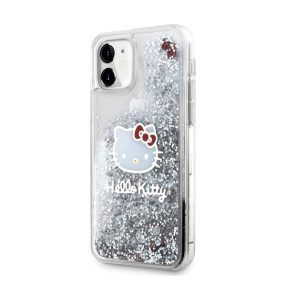   Hello Kitty Liquid Glitter Electroplating Head Logo Apple iPhone 11 hátlap tok, átlátszó