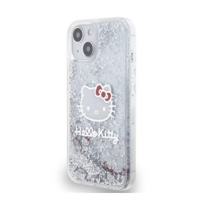   Hello Kitty Liquid Glitter Electroplating Head Logo Apple iPhone 12/12 Pro hátlap tok, átlátszó