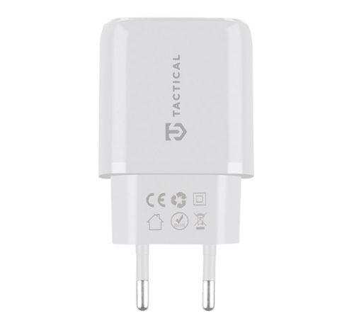Tactical Base Plug Dual gyorstöltő adapter USB-A+ USB-C, 20W,fehér