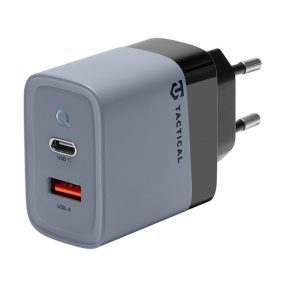   Tactical Microgrid töltő adapter USB-A+ USB-C, GaN, 45W, szürke