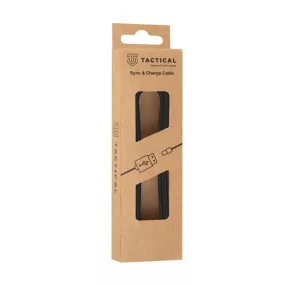  Tactical Smooth Thread USB / USB-C töltő- és adatkábel, 2m, fekete