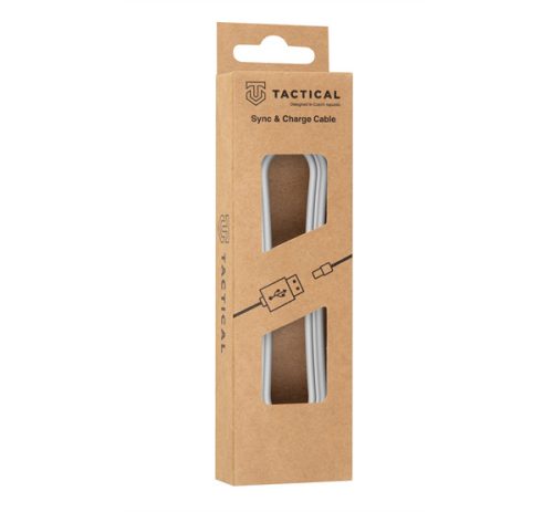 Tactical Smooth Thread USB-C / Lightning töltő- és adatkábel, 0.3m, fehér