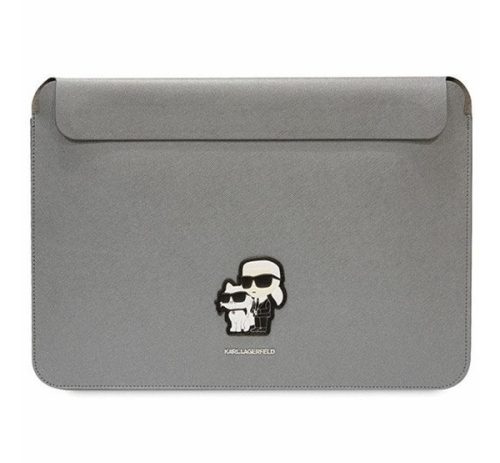 Karl Lagerfeld Sleeve Saffiano Karl&Choupette KLCS14SAKCPMG 14" laptop tok, ezüst