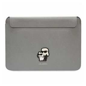   Karl Lagerfeld Sleeve Saffiano Karl&Choupette KLCS16SAKCPMG 16" laptop tok, ezüst