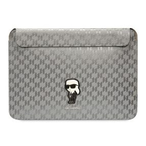   Karl Lagerfeld Sleeve Saffiano Monogram Ikonik KLCS14SAKHPKG 14" laptop tok, ezüst