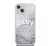 DKNY Liquid Glitter Arch Logo iPhone 14 hátlap tok, átlátszó