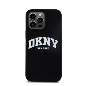   DKNY Liquid Silicone Arch Logo iPhone 14 Pro Magsafe hátlap tok, fekete