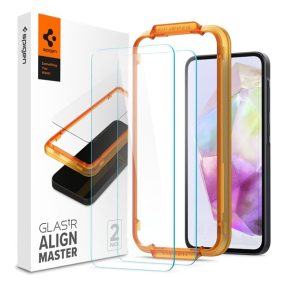   Spigen AlignMaster Glas.tR Samsung Galaxy A35 5G Tempered kijelzővédő fólia (2db)