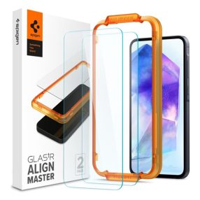   Spigen AlignMaster Glas.tR Samsung Galaxy A55 5G Tempered kijelzővédő fólia (2db)