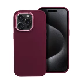   Frame iPhone 15 Pro közepesen ütésálló tok kameravédő kerettel, lila