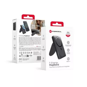   Forcell F-energy F10K2 MagSafe kompatibilis power bank / Power bank / külső akkumulátor, fekete (PD QC3.0 5A/20W/10 000 mAh)