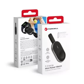   Forcell F-energy Mini Apple watch kompatibilis vezeték nélküli töltő / power bank, fekete (1A 2,5W/1200mAh)