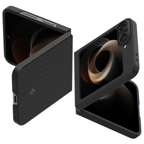   Spigen Air Skin Samsung Galaxy Flip 6 / Flip 7 FE tok Aramid, fekete
