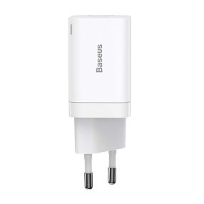   Baseus Super Si Pro gyorstöltő USB-A+ USB-AUSB-C, 30W, fehér