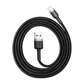   Baseus Cafule USB / Lightning töltő- és adatkábel, 1,5A, 2m, szürke-fekete