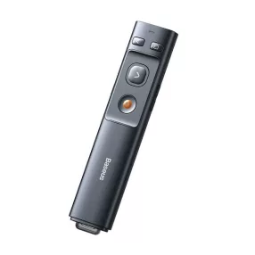   Baseus Orange Dot multifunkcionális távirányító prezentációkhoz, lézermutatóval, elemek nélkül, szürke