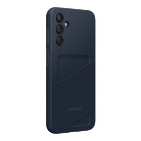   Samsung Galaxy Card Slot A15 4G/5G kártyatartós gyári hátlap tok, kártyatartós gyári hátlap tok, kék/fekete