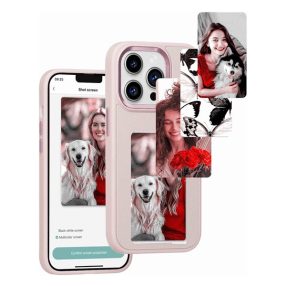   E-Ink okos telefontok, programozható NFC kijelzővel iPhone 13 Pro, rózsaszín