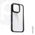 Phoner Custom Hybrid Apple iPhone 15 Pro hátlap tok, fekete (fekete gombokkal)