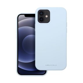   Roar Apple iPhone 12 prémium szilikon tok velúr béléssel, világoskék